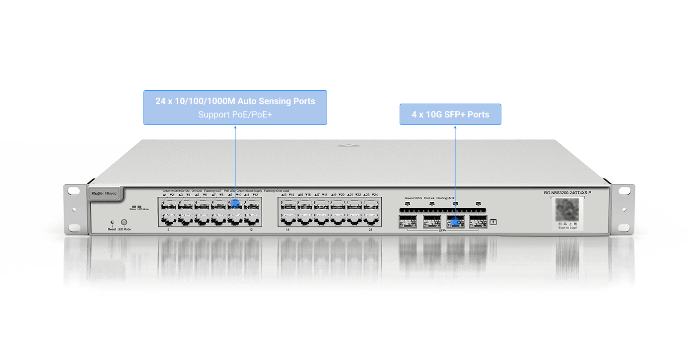 Reyee RG-NBS3200-24GT4XS-P 24 Port Gigabit Network PoE Switch