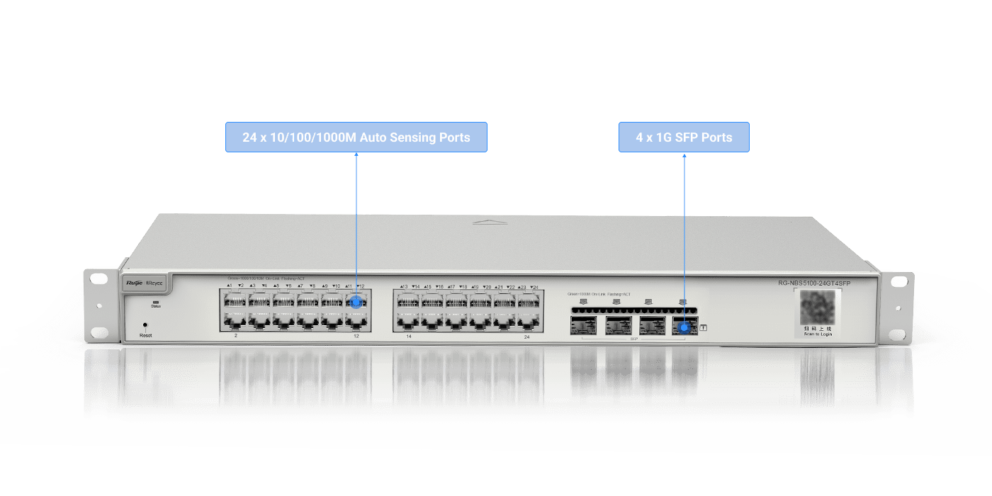 Reyee RG-NBS5100-24GT4SFP 24 Port Gigabit Network Switch