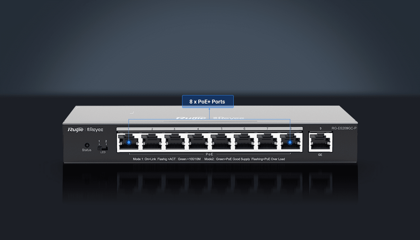 Reyee RG-ES209GC-P 9 Port Gigabit PoE Switch