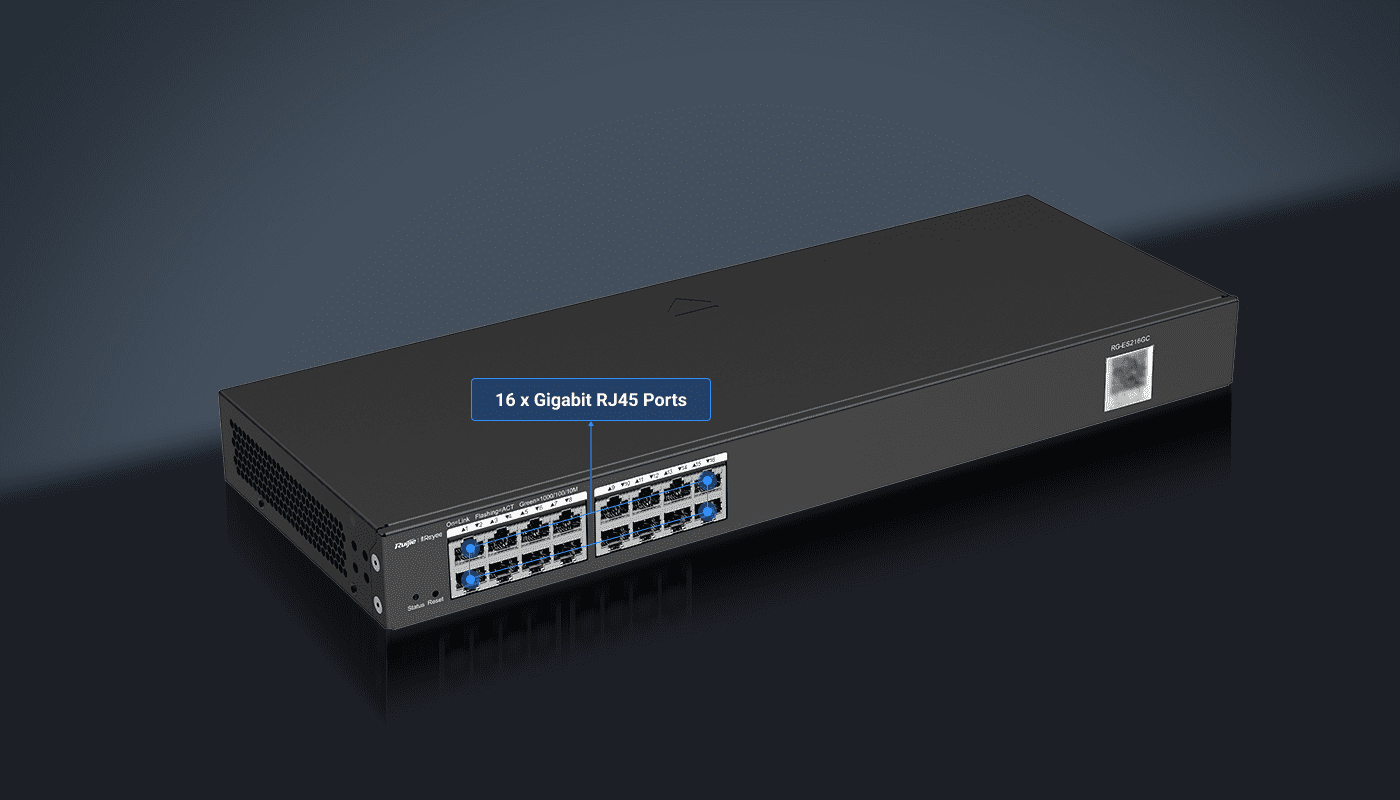 Reyee RG-ES216GC 16 Port Gigabit Network Switch