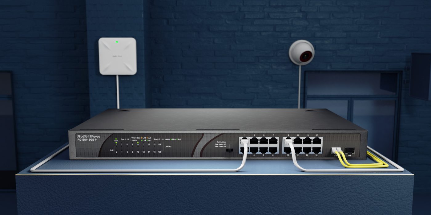 Reyee RG-ES118GS-P 16 Port Gigabit Network PoE Switch