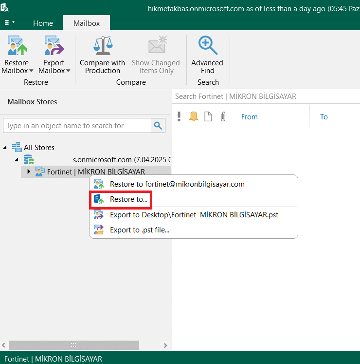 Veeam Backup for Microsoft 365 ile Cross Tenant Migration